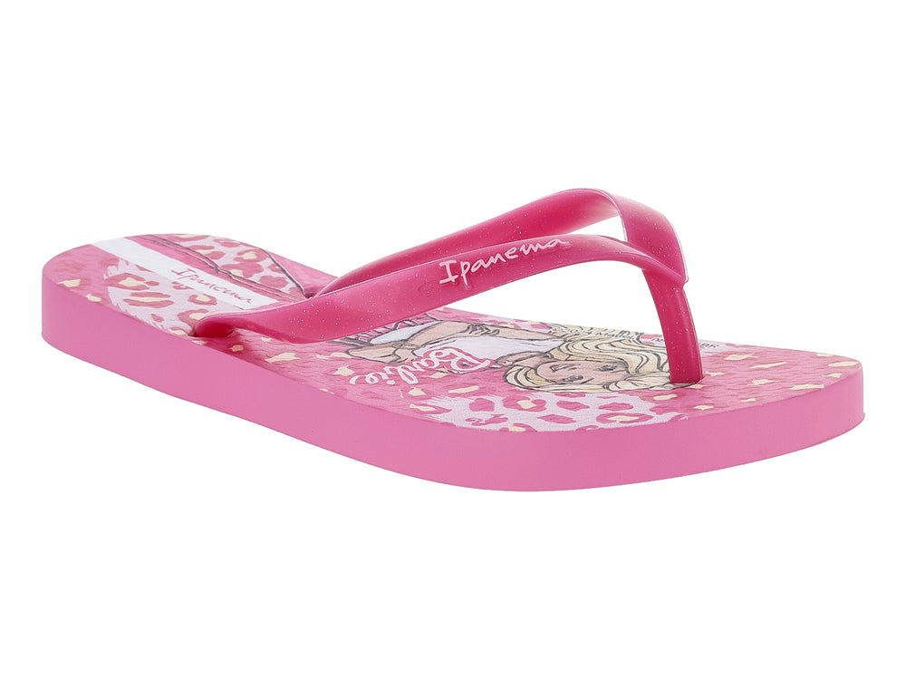 Sandalias Ipanema color rosa con estampado de Barbie para niña.