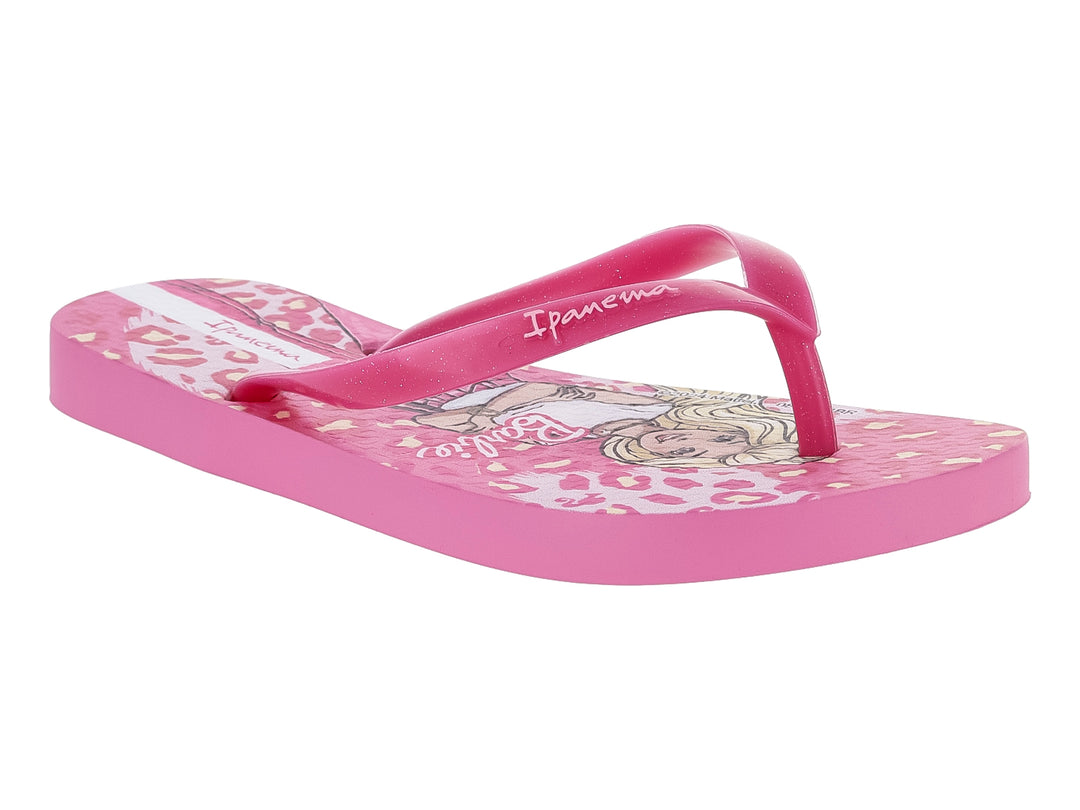 Sandalias Ipanema color rosa con estampado de Barbie para niña.