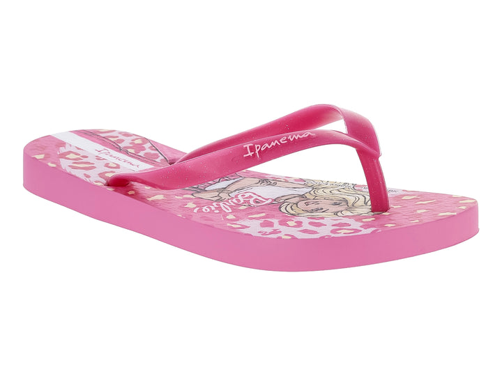Sandalias Ipanema color rosa con estampado de Barbie para niña.