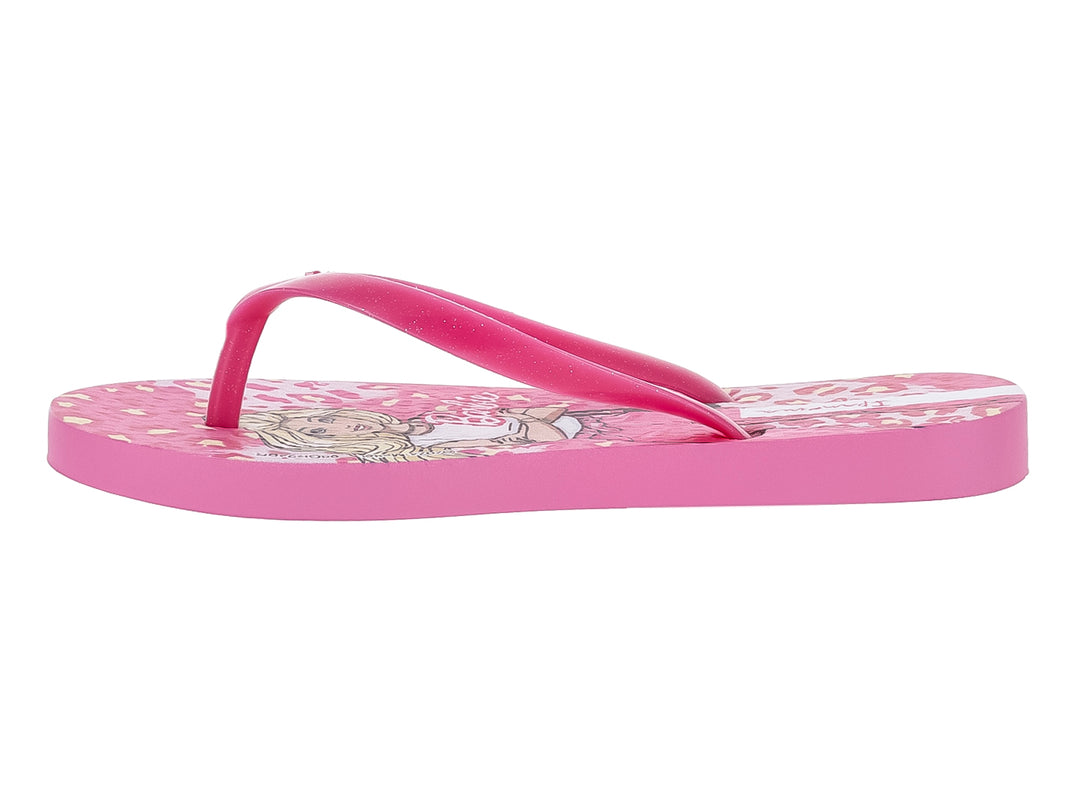 Sandalias Ipanema color rosa con estampado de Barbie para niña.