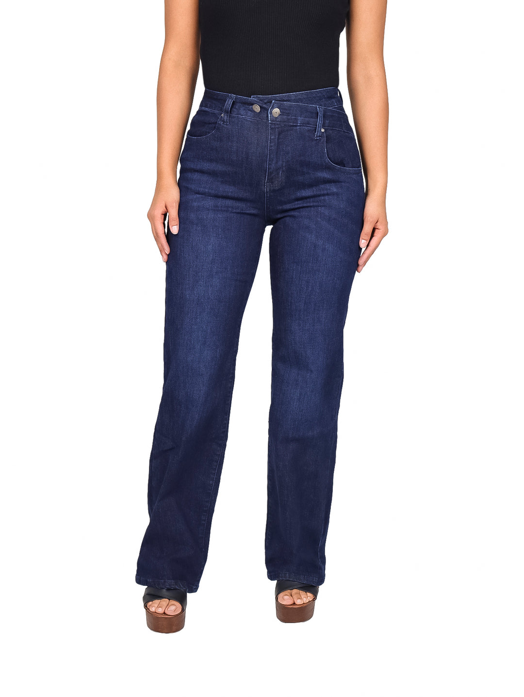 Jeans Recto Michelle Ferrar Color Stone para Mujer