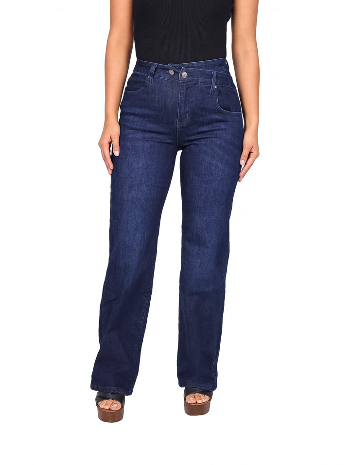 Jeans Recto Michelle Ferrar Color Stone para Mujer