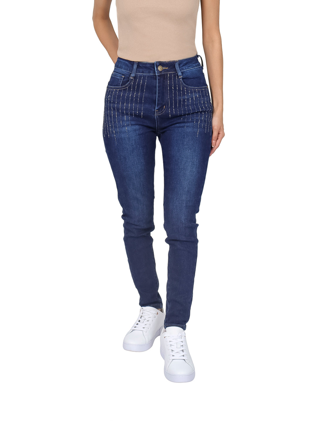 Pantalones Jeans Michelle Ferrar Stone Azul para Mujer