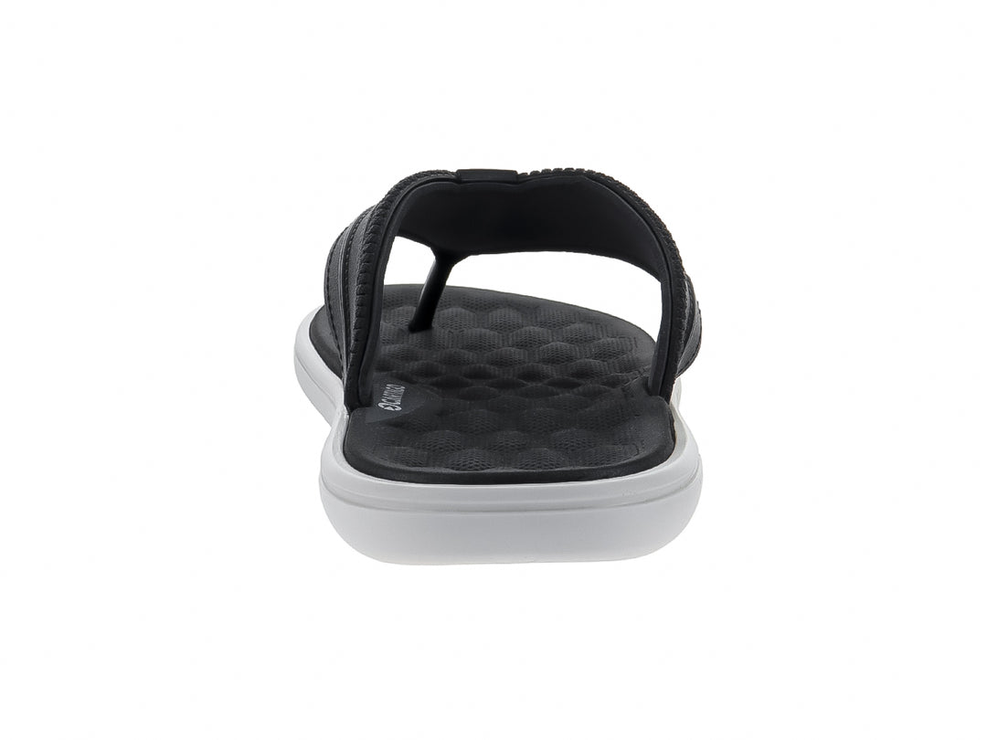 Sandalias Cartago color negro con suela gris claro, diseño casual y cómodo.