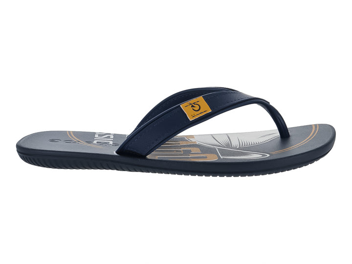 Sandalias Cartago color azul con detalles en gris y correa de dedo, estilo casual para hombre.