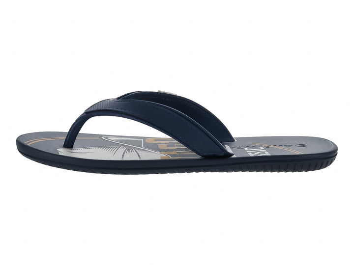 Sandalias Cartago color azul con detalles en gris y correa de dedo, estilo casual para hombre.