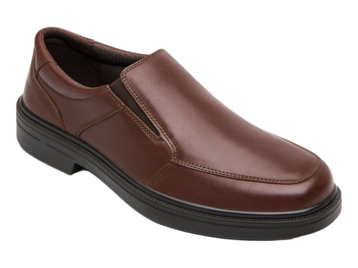 Zapato casual Flexi color marrón Oporto con suela negra, estilo slip-on.