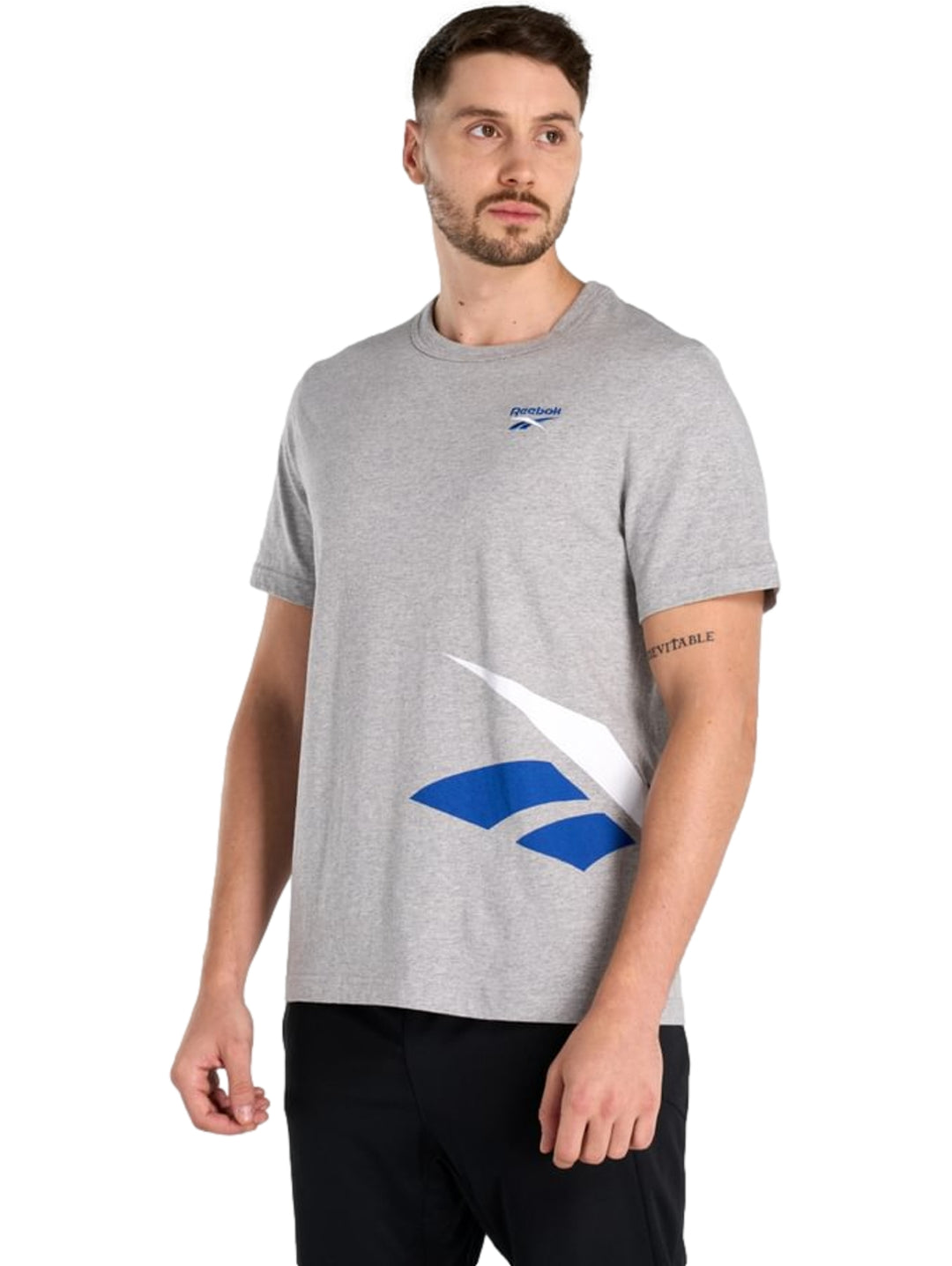 Playera Reebok RI Cross Check Gris para Hombre