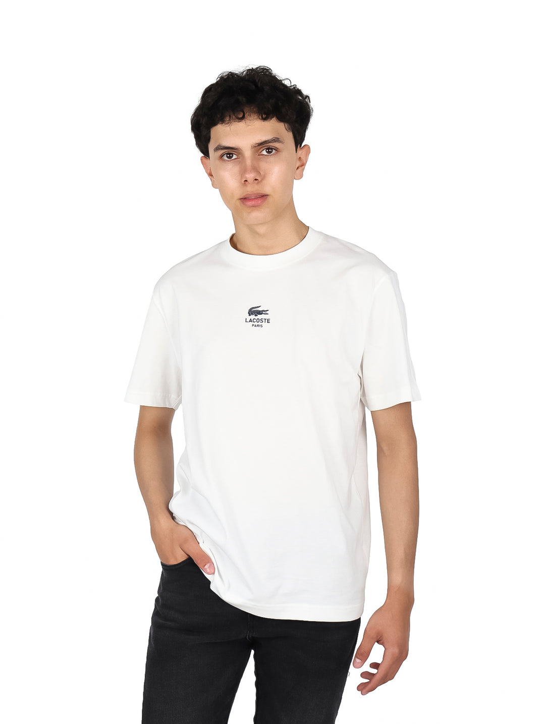 Playera Lacoste Classic Fit Color Blanco para Hombre