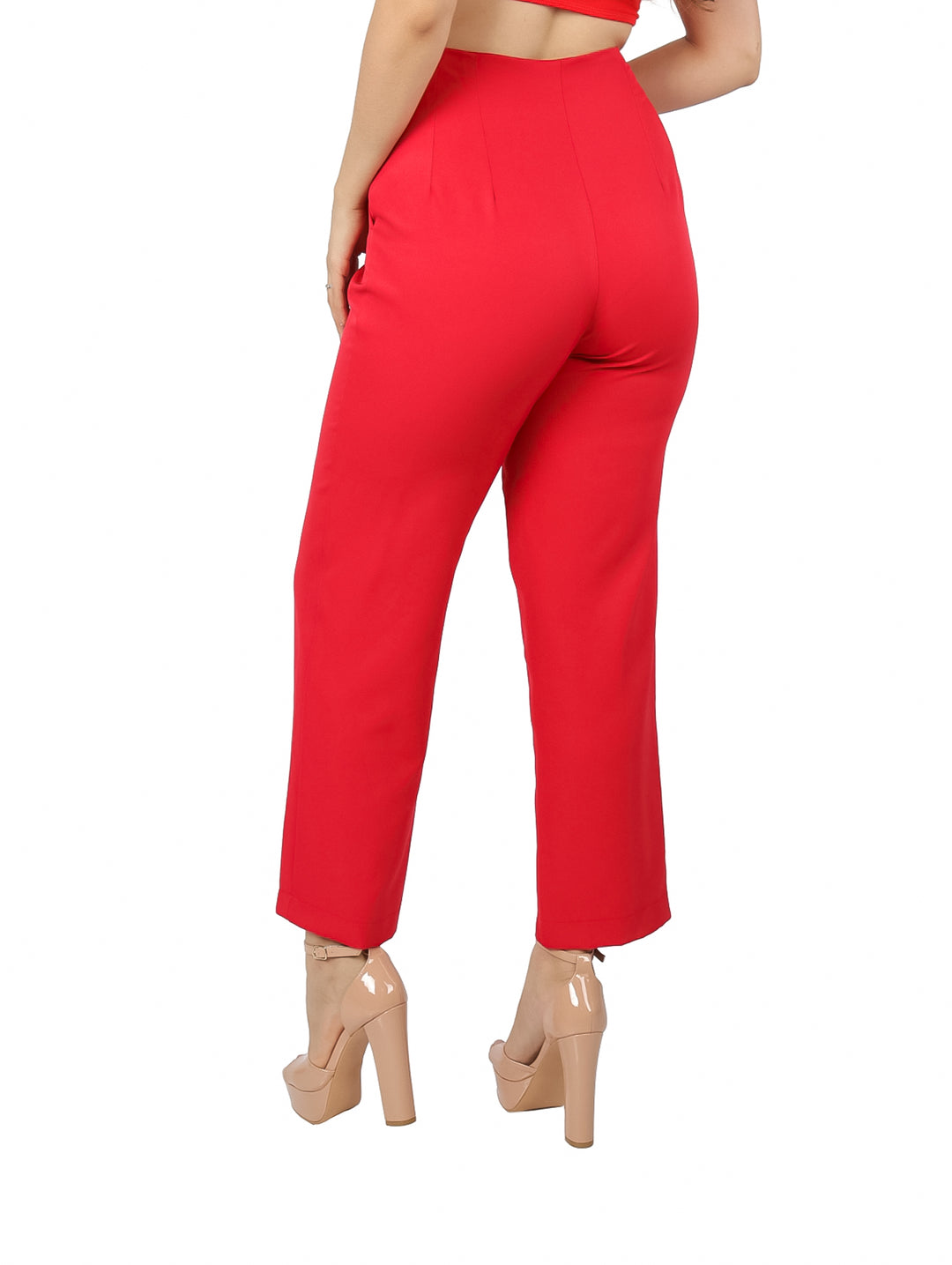 Pantalón Recto LOB Rojo Medio para Mujer