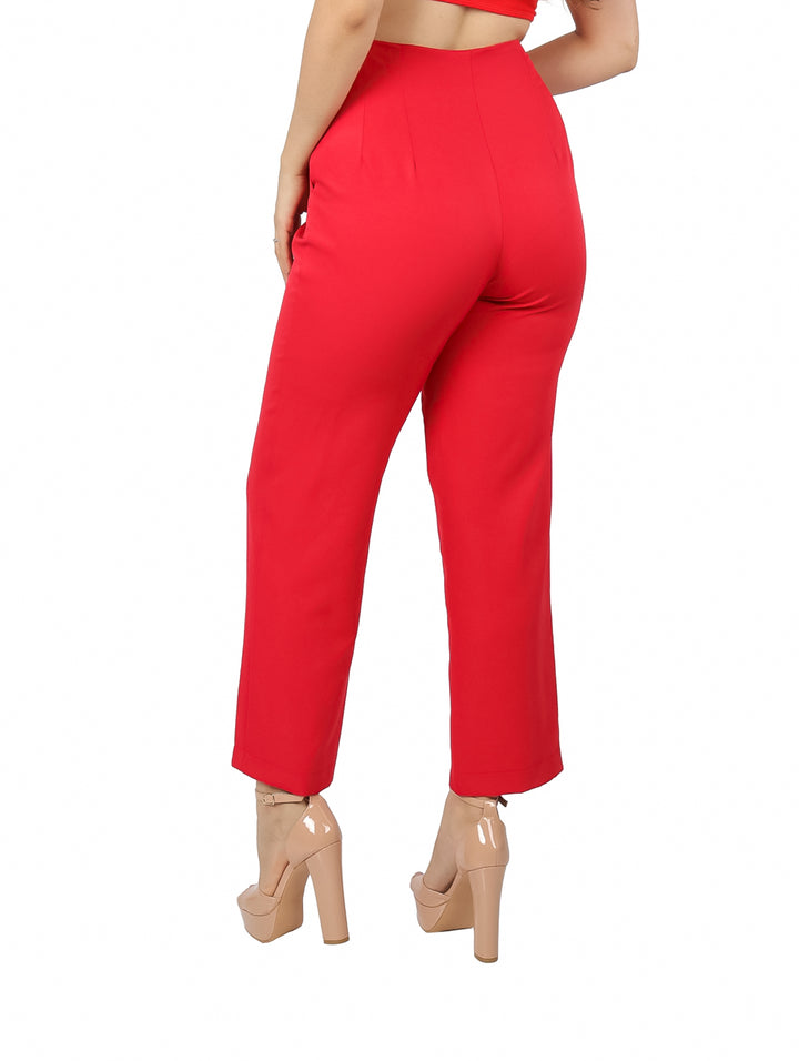 Pantalón Recto LOB Rojo Medio para Mujer