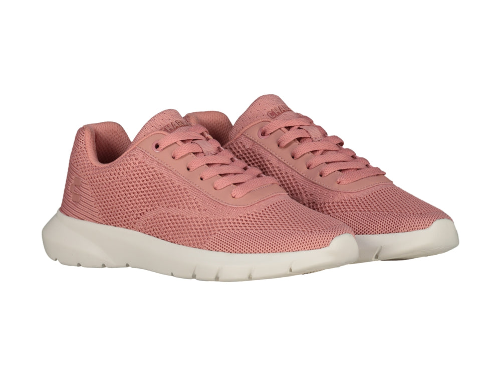 Tenis deportivos Charly de color rosa con suela blanca y tejido transpirable.