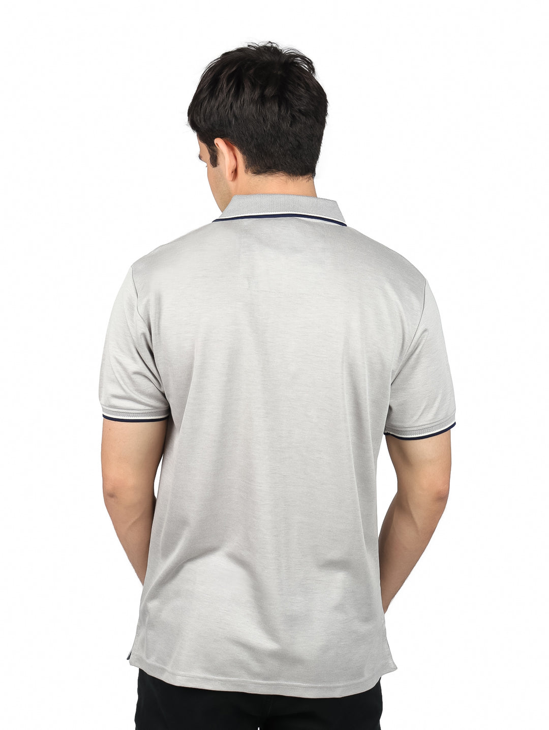 Playera Polo Sherman Morgan Gris con Cierre para Hombre