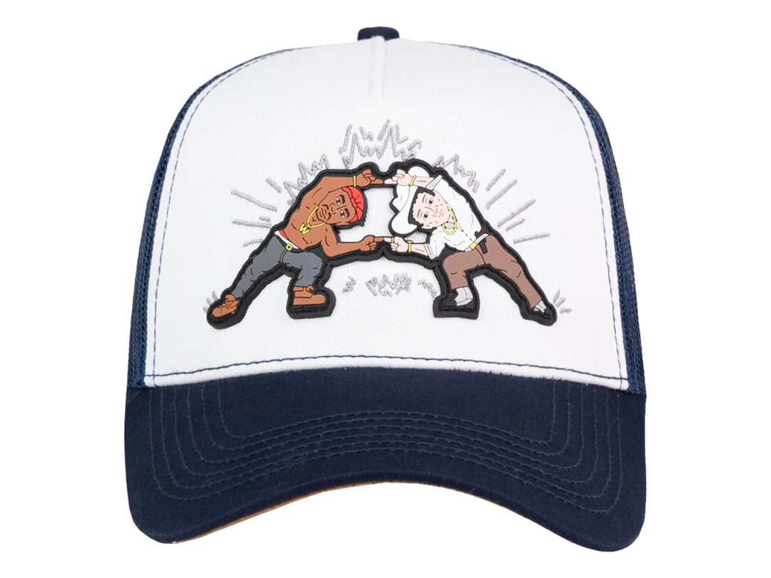 Gorra JC Hats Tumbado Life Blanco y Azul Marino para Hombre