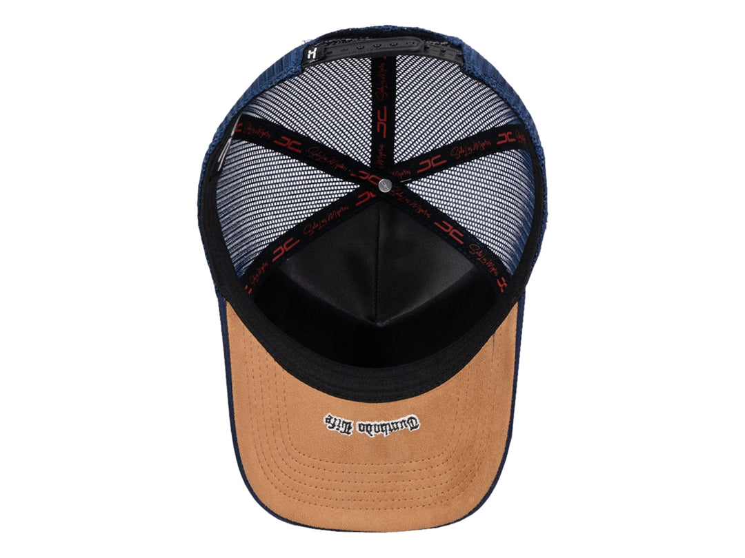 Gorra JC Hats Tumbado Life Blanco y Azul Marino para Hombre