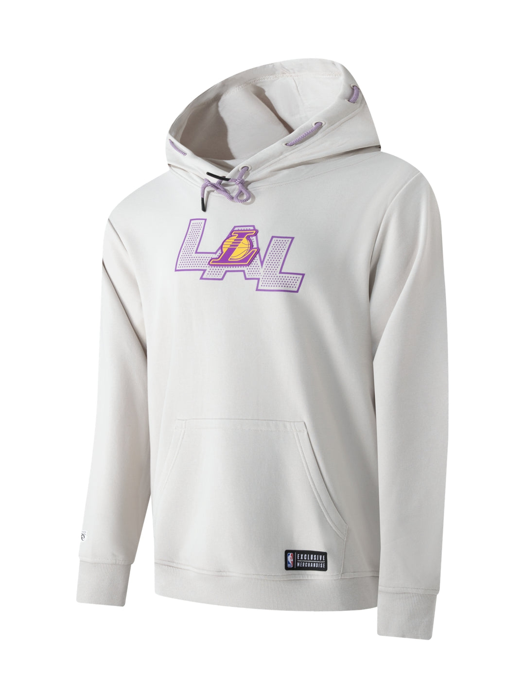 Sudadera con capucha color gris con logo de los Lakers en el pecho.