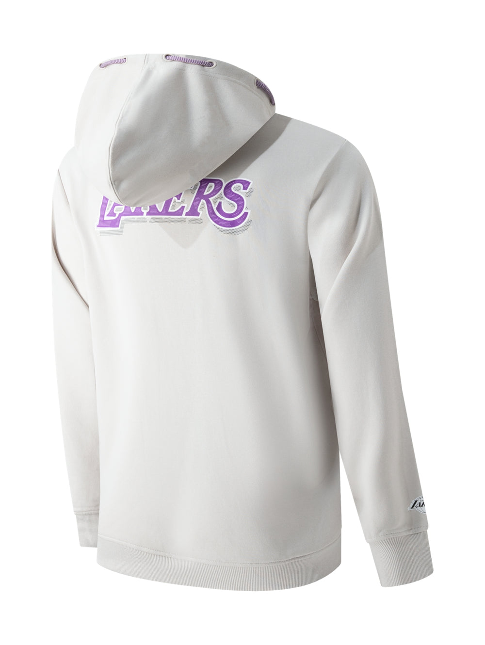 Sudadera con capucha color gris con logo de los Lakers en el pecho.