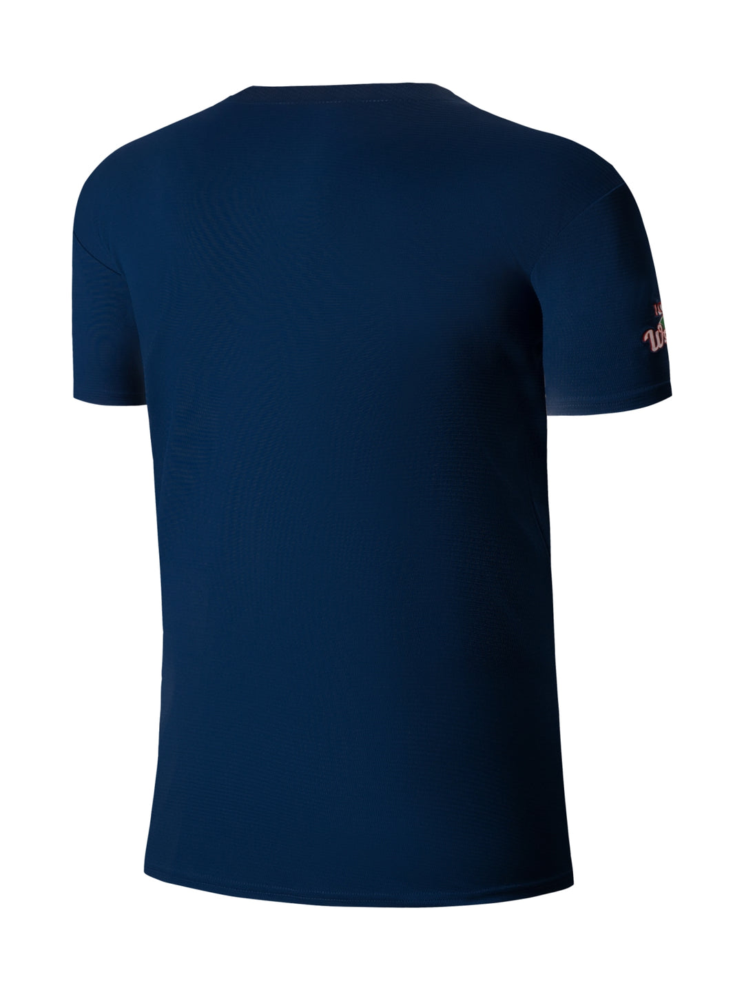 Jersey de béisbol color navy con letras blancas de los Dodgers y logo LA.