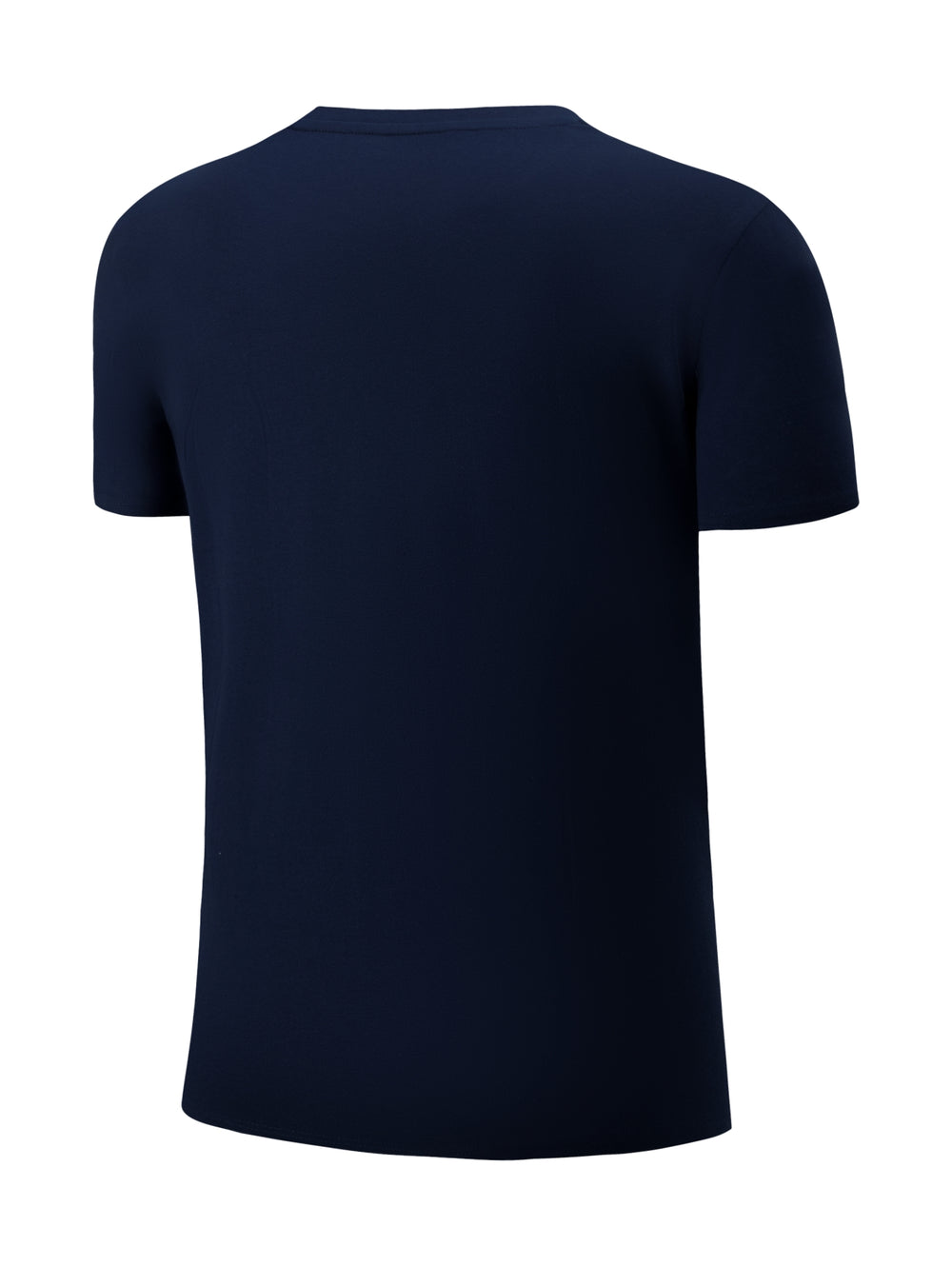 Playera deportiva azul marino de los New York Yankees con logos y texto frontal.