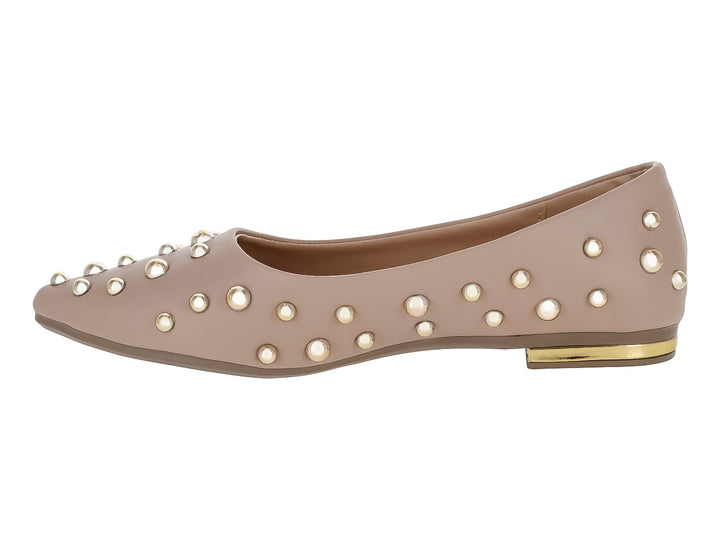 Zapatos Flats Luna Rosa Color Maquillaje para Mujer
