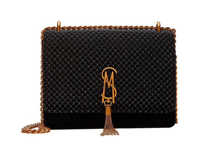 Bolso Steve Madden Bamara Negro y Dorado para Mujer