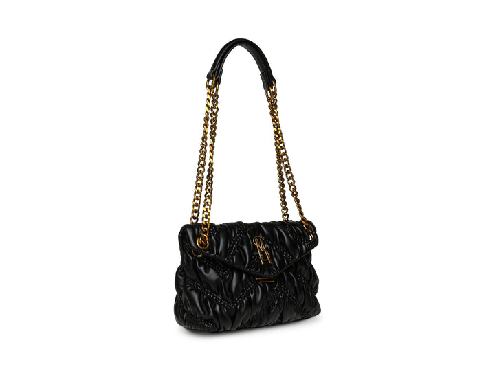 Bolsa de Hombro Steve Madden Negro y Dorado para Mujer