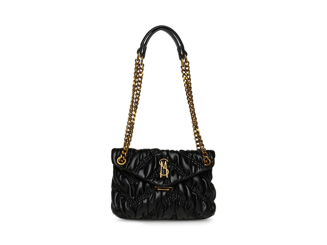 Bolsa de Hombro Steve Madden Negro y Dorado para Mujer