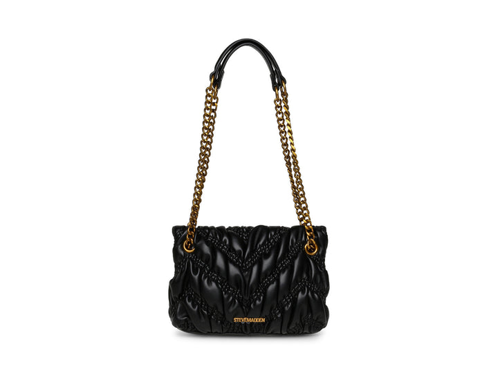 Bolsa de Hombro Steve Madden Negro y Dorado para Mujer