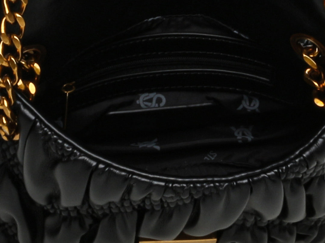 Bolsa de Hombro Steve Madden Negro y Dorado para Mujer