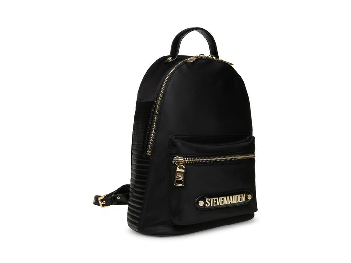 Mochila Steve Madden Barlot Negro Dorado para Mujer