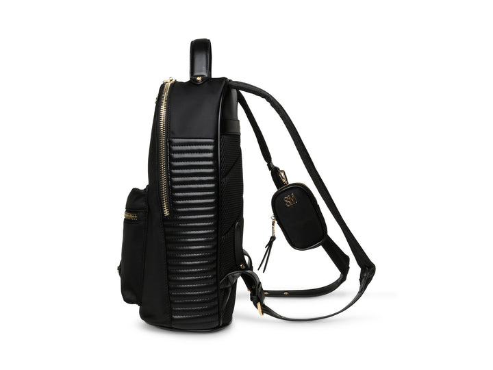 Mochila Steve Madden Barlot Negro Dorado para Mujer