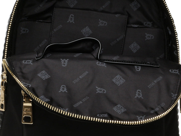 Mochila Steve Madden Barlot Negro Dorado para Mujer