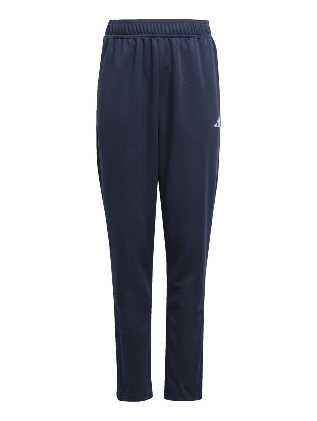 Conjunto deportivo Adidas para Niño compuesto por chaqueta azul claro y pantalón azul marino con rayas blancas.