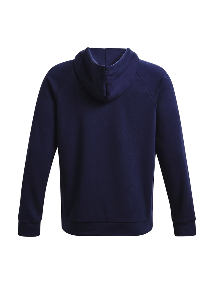 Sudadera con capucha Under Armour color azul marino con logotipo blanco frontal.