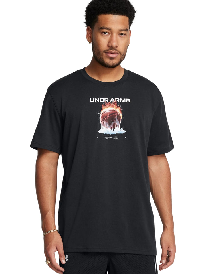 Playera Under Armour HW Fire Ice Negro para Hombre
