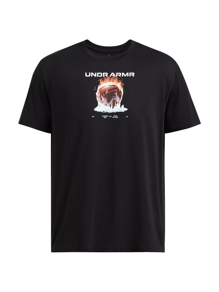 Playera Under Armour HW Fire Ice Negro para Hombre