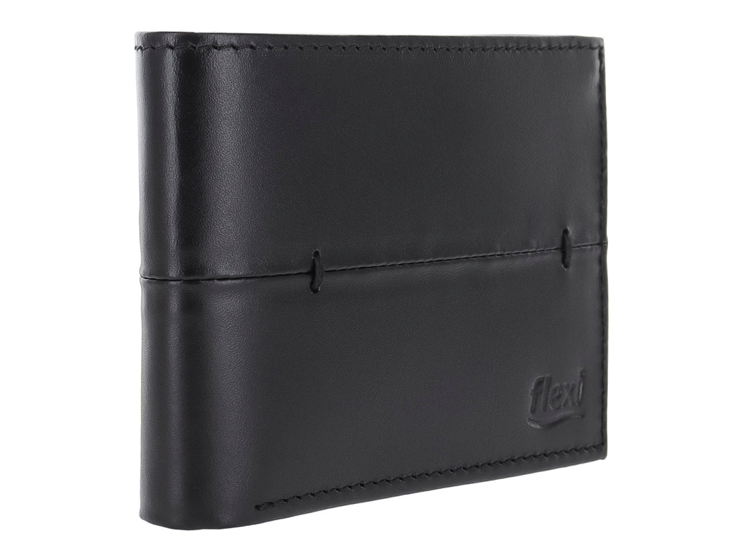 Cartera Flexi de Cuero Negro para Hombre