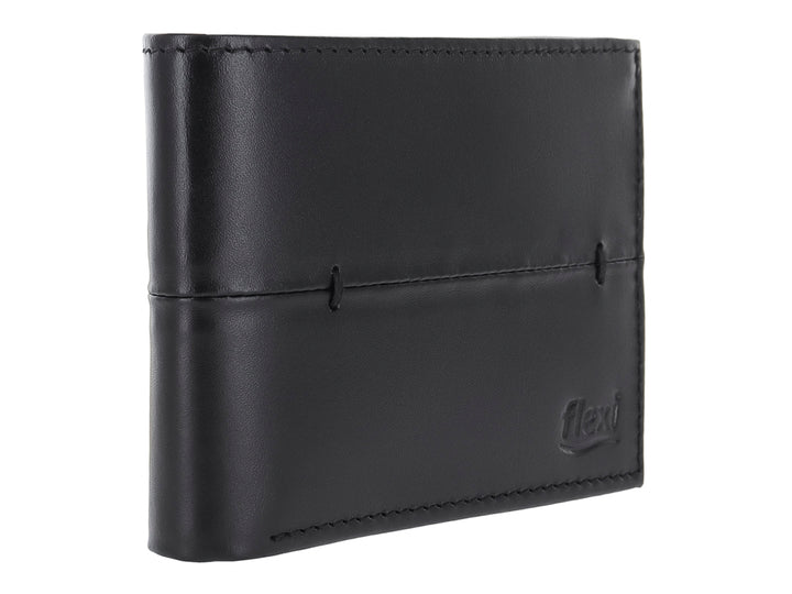 Cartera Flexi de Cuero Negro para Hombre