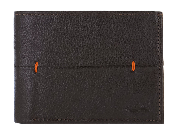 Cartera Flexi de Cuero Café para Hombre