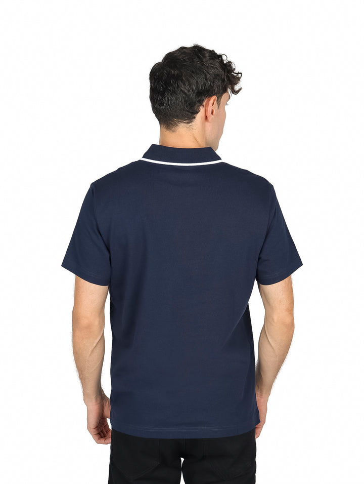 Playera Polo Perry Ellis Bloques de Color Azul para Hombre