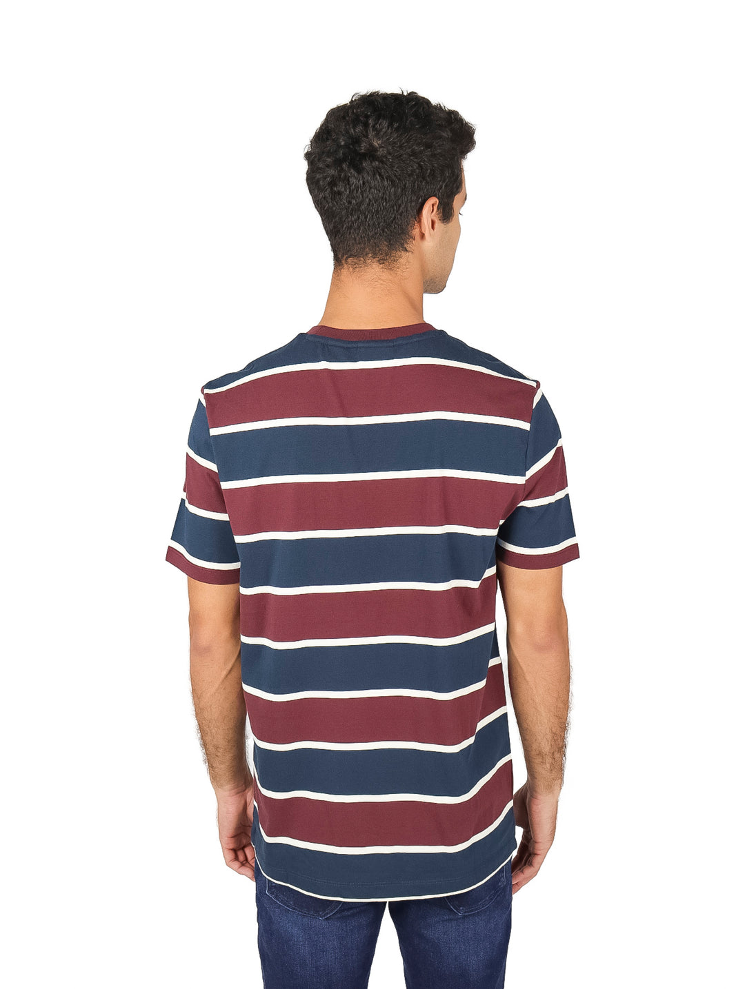 Playera Perry Ellis de Rayas Multicolor para Hombre