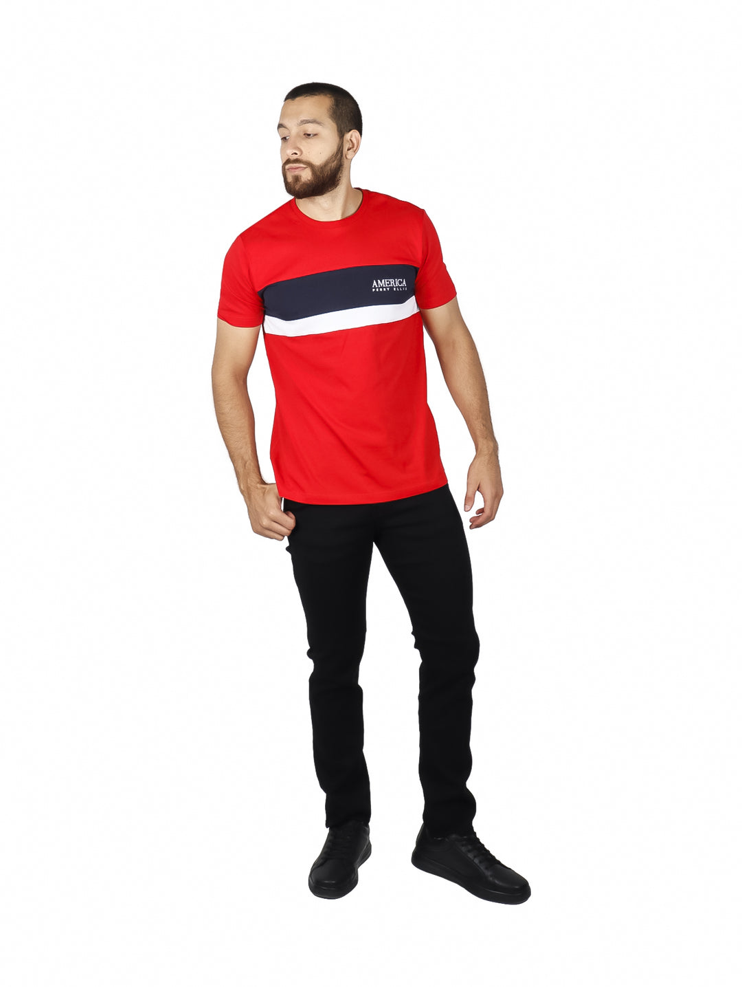 Playera Perry Ellis Rojo para Hombre