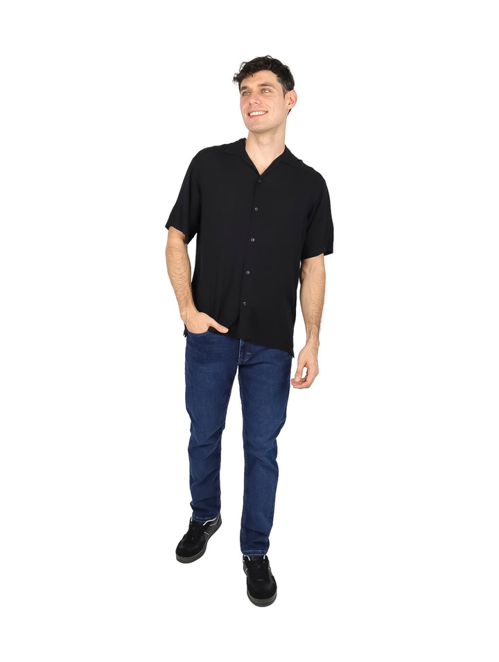 Camisa Jack &amp; Jones Manga Corta Negro para Hombre