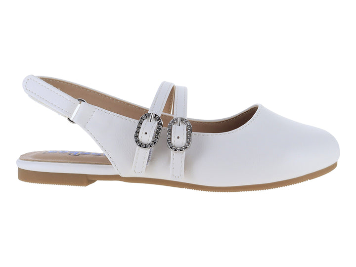 Zapatos Flats Coqueta Blanco para Niña