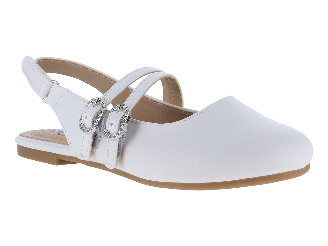 Zapatos Flats Coqueta Blanco para Niña