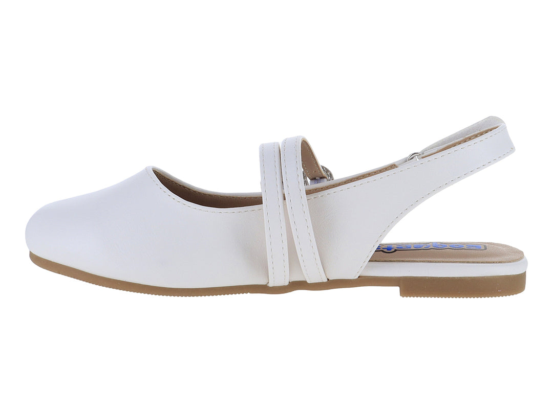 Zapatos Flats Coqueta Blanco para Niña