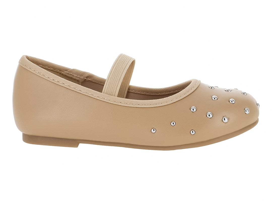 Zapatos Flats Coqueta Beige para Niña