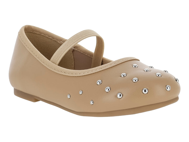 Zapatos Flats Coqueta Beige para Niña
