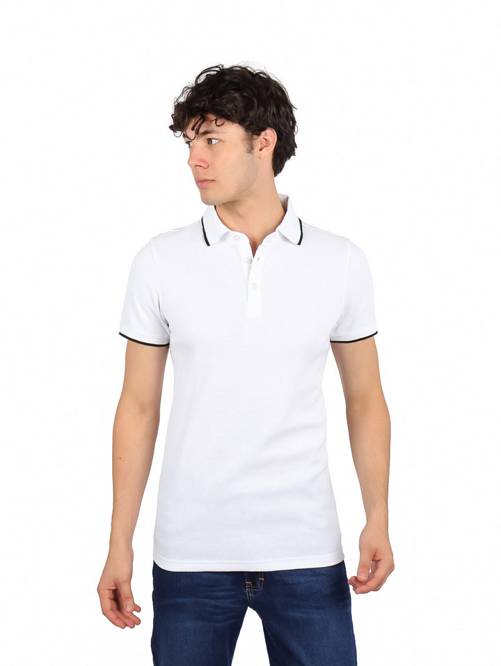 Playera Polo G.AMERICAN Blanco para Hombre