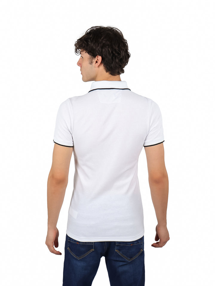 Playera Polo G.AMERICAN Blanco para Hombre